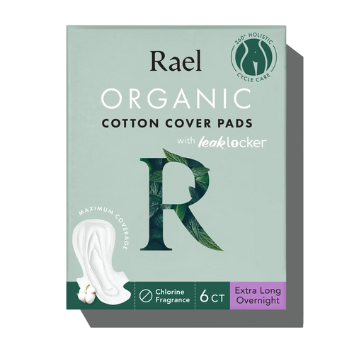 Extra Long Overnight Organic Cotton Cover Pads With Wings I6