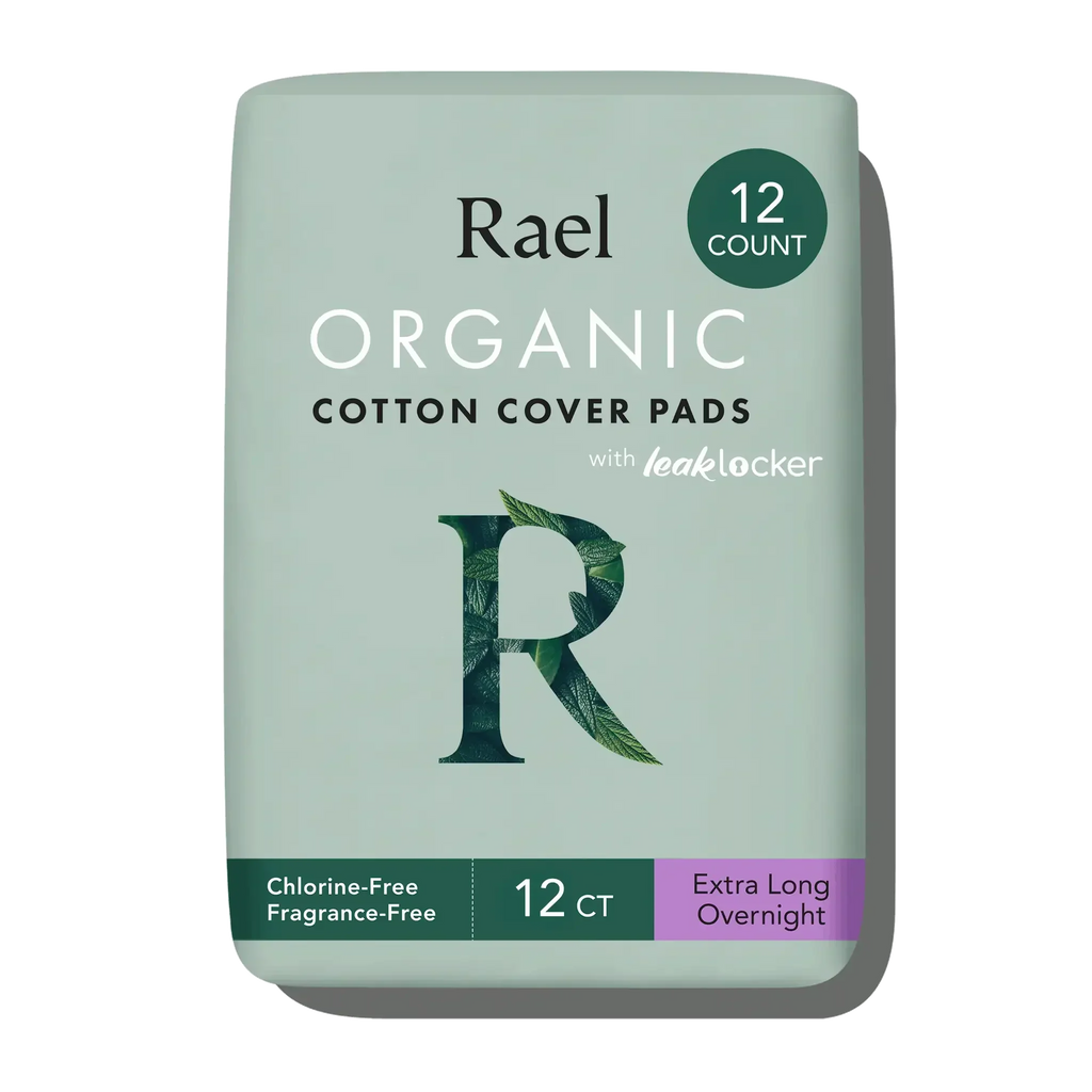 Extra Long Overnight Organic Cotton Cover Pads With Wings I6