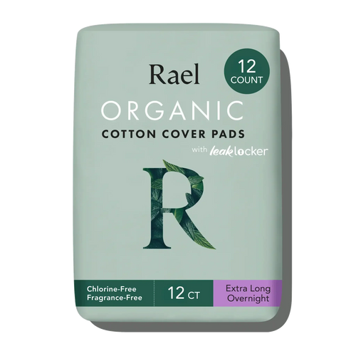 Extra Long Overnight Organic Cotton Cover Pads With Wings I6