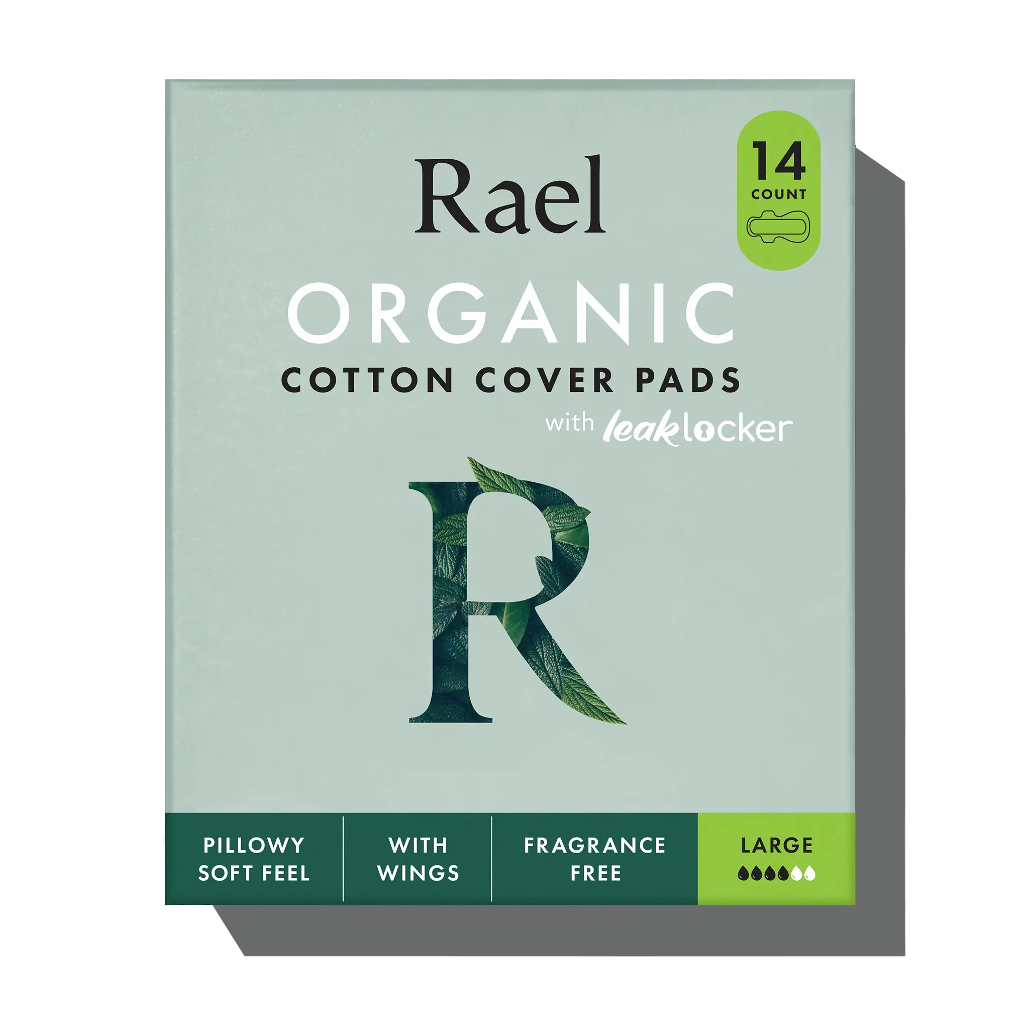Large Organic Cotton Cover Pads With Wings W9