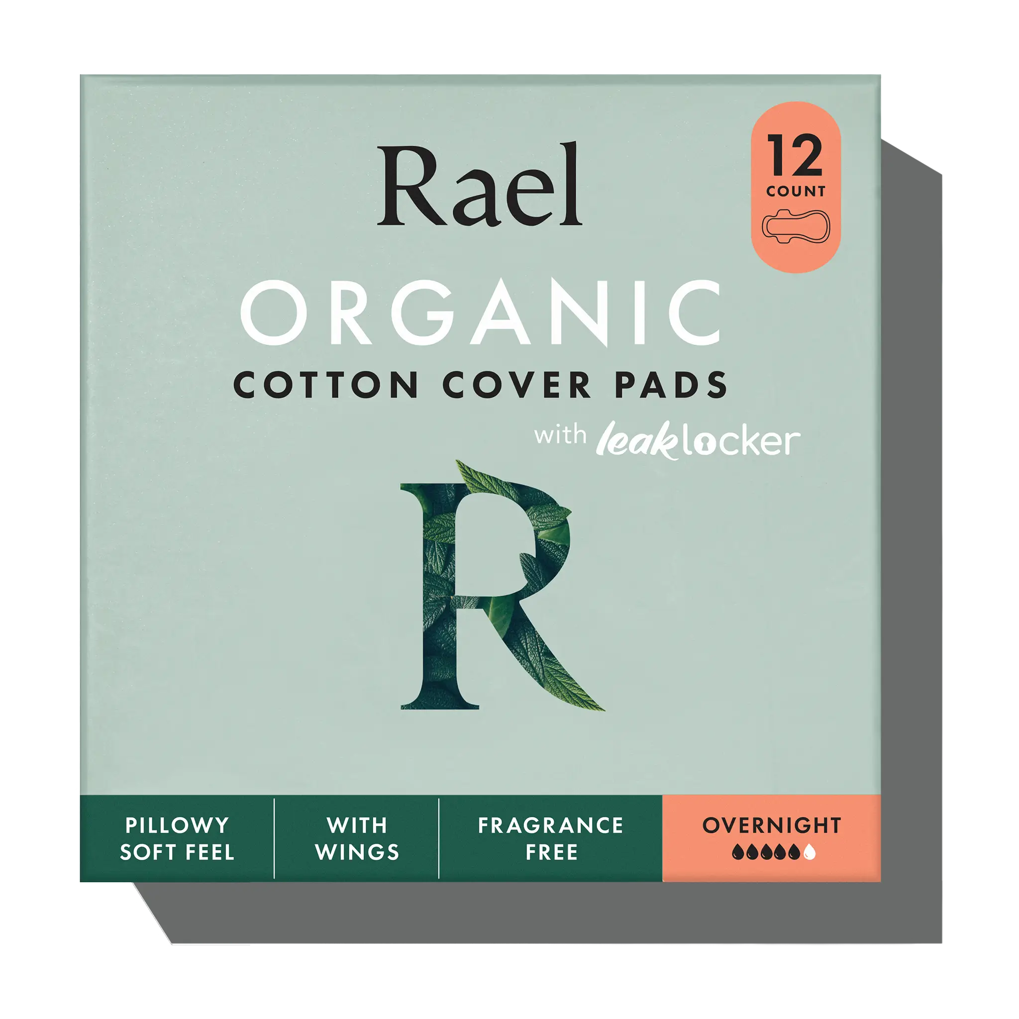 Overnight Organic Cotton Cover Pads With Wings P8