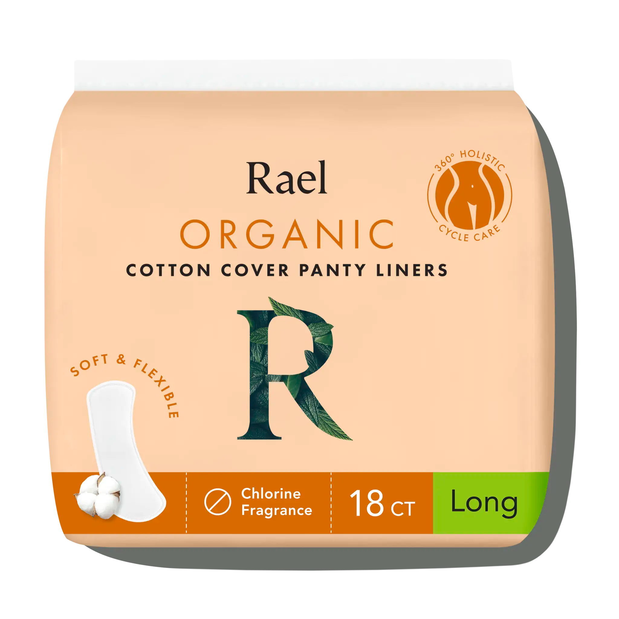 Long Unscented Panty Liners Made With Organic Cotton J1