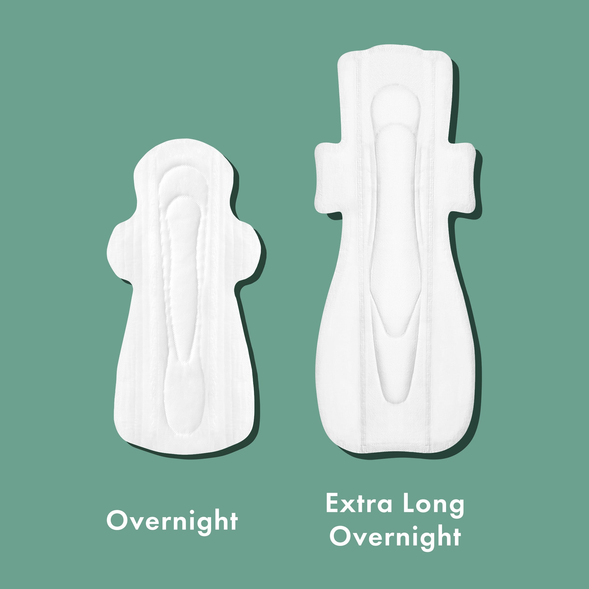 Extra Long Overnight Organic Cotton Cover Pads With Wings I6