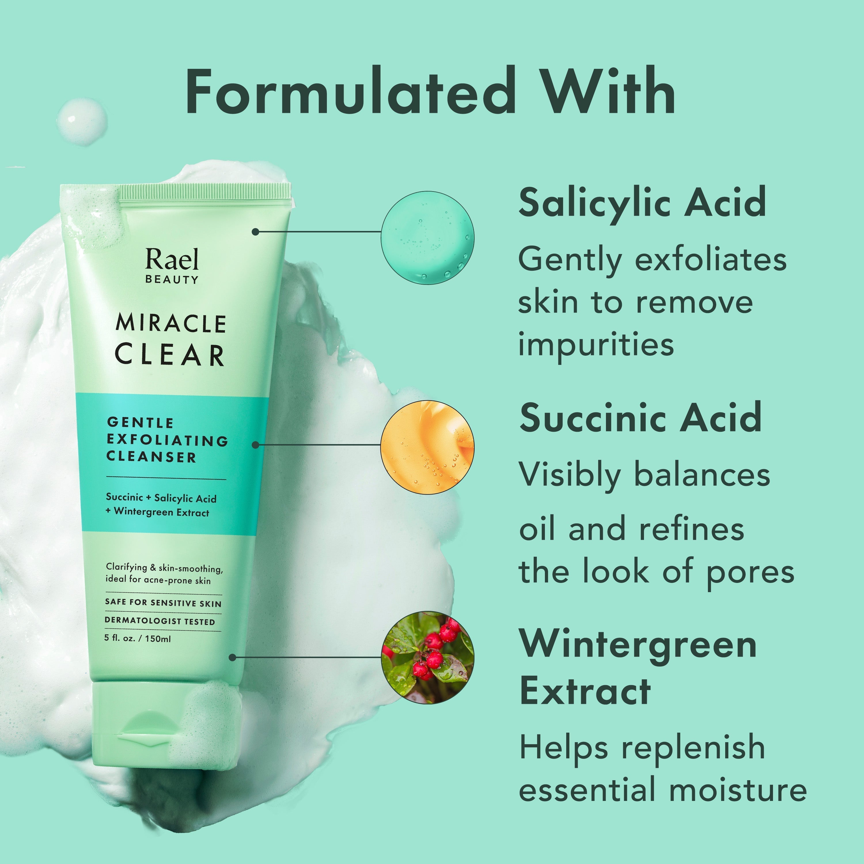 Miracle Clear Gentle Exfoliating Cleanser J5