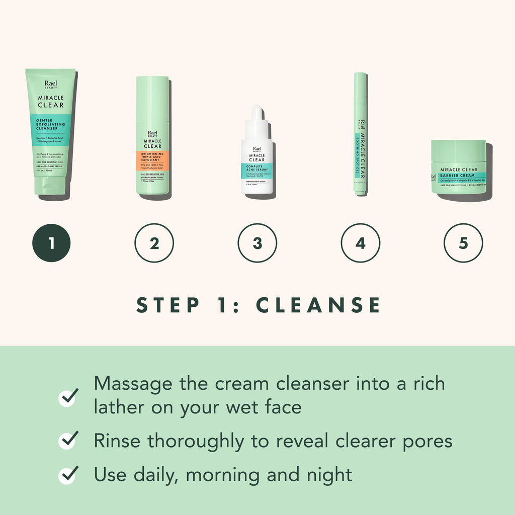 Miracle Clear Gentle Exfoliating Cleanser J5