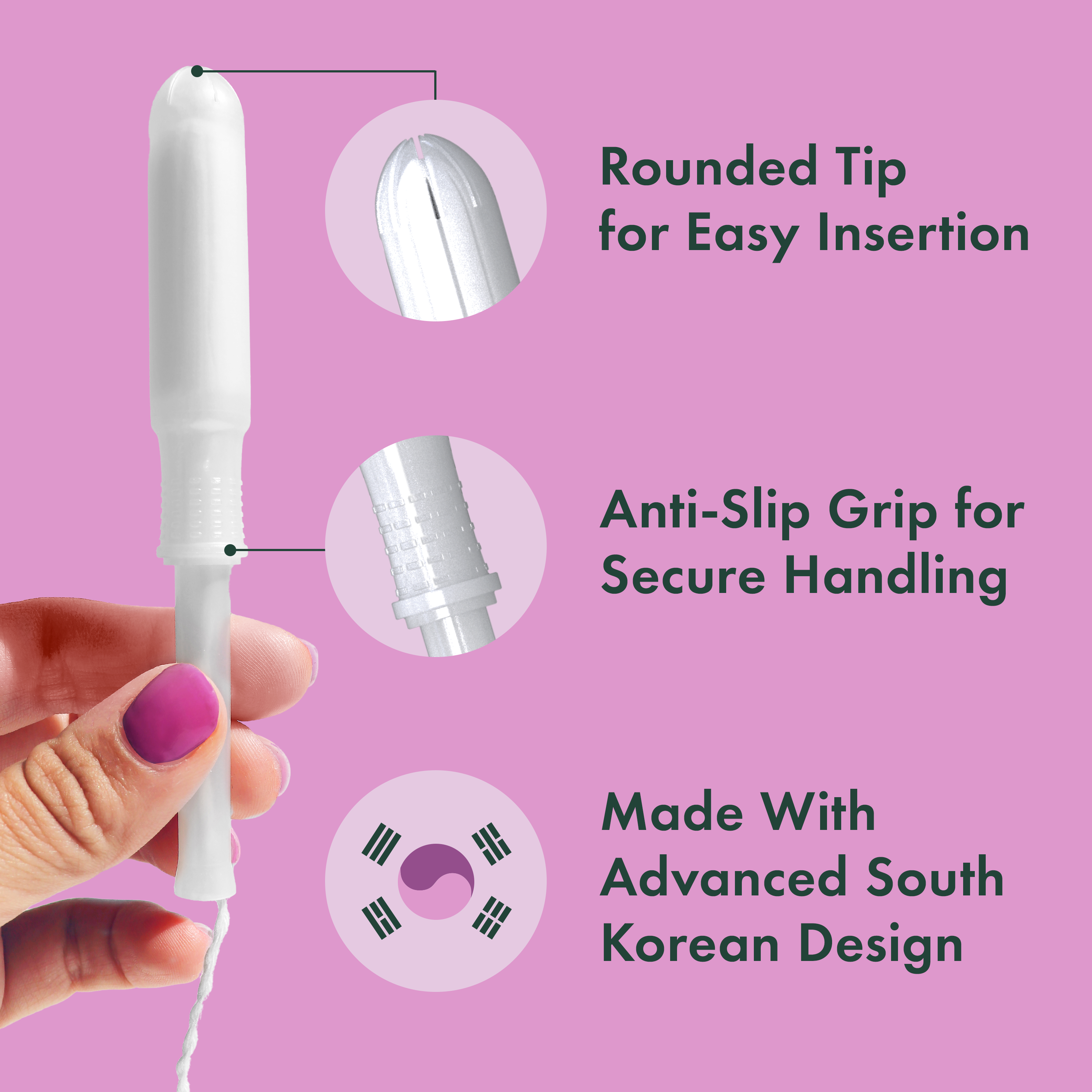 Regular Slim Applicator Tampons Made With Organic Cotton O9