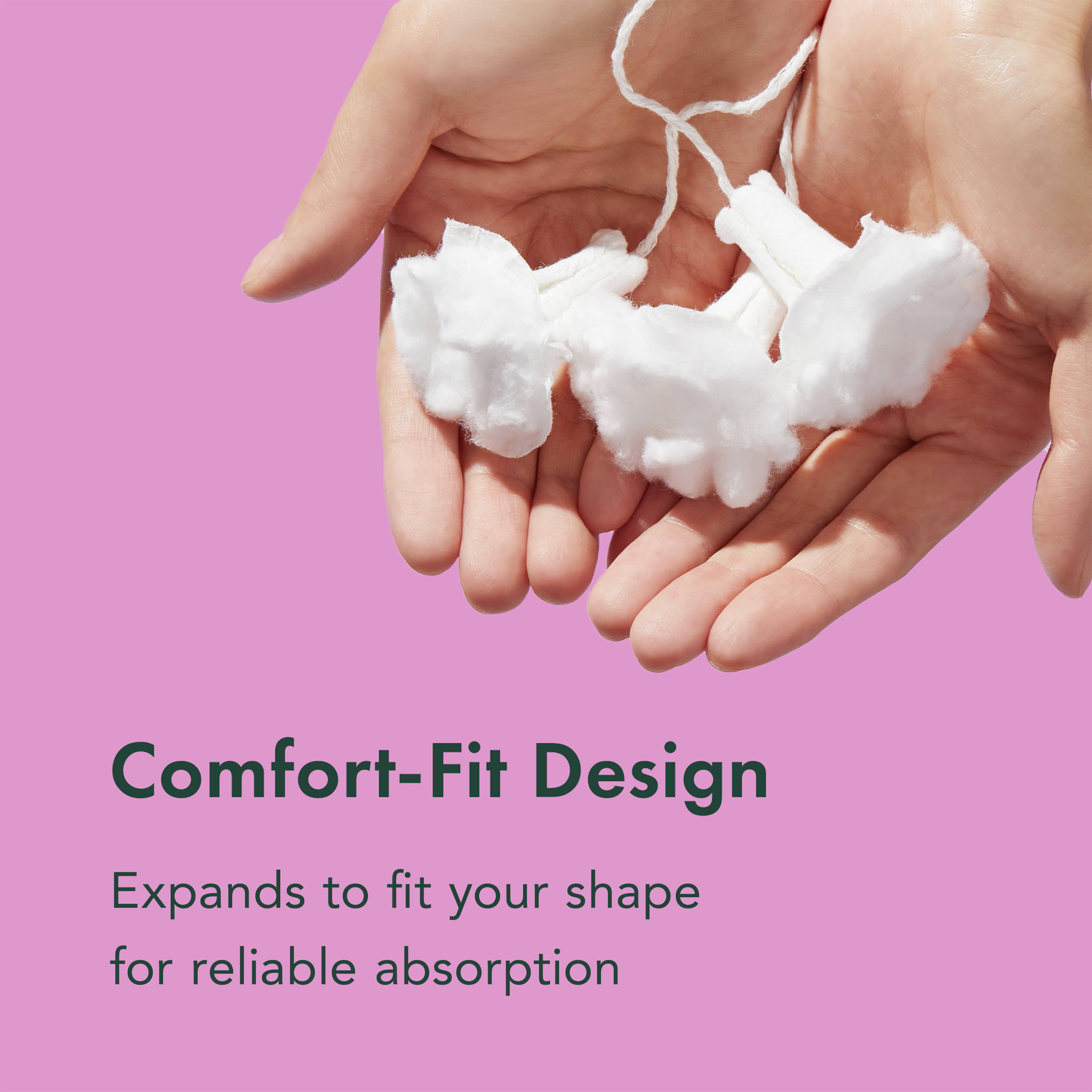 Regular Slim Applicator Tampons Made With Organic Cotton O9