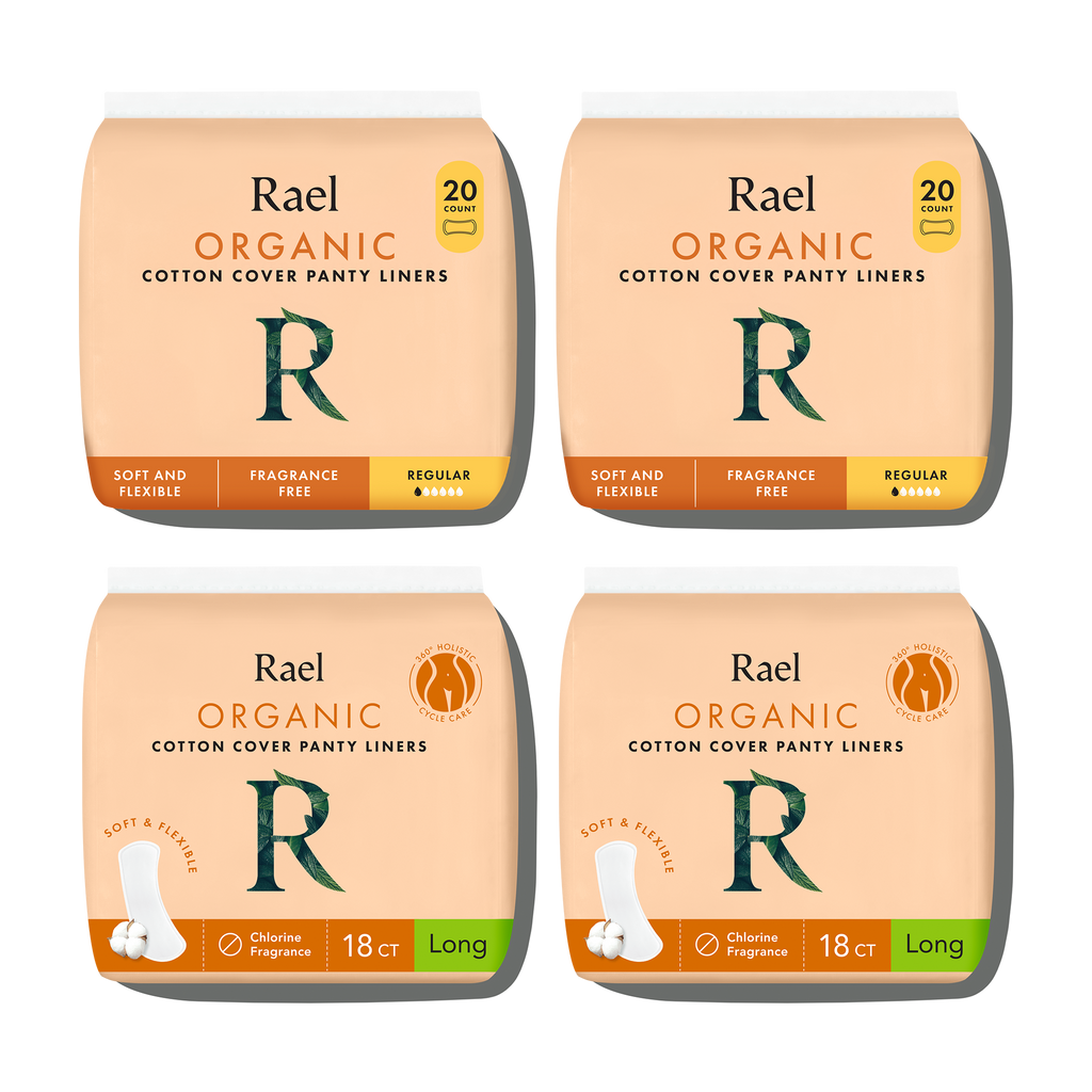 Regular + Long Bundle Unscented Panty Liners Made With Organic Cotton Y3